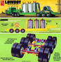 AMT 7591 880 Drop Deck Lowboy Trailer w/ Transformer Load 1/25 Scale Model Kit