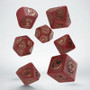 Q Workshop RDRA08 Dragons Modern Dice Set Ruby