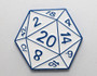 Foam Brain Games 3285 D20 Pin - Shadow Variant Blue