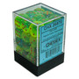 Chessex 26870 Gemini Plasma Green-Teal/Orange Luminary 12mm D6 Dice Set (36 Dice)
