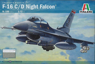 ファルコンシリーズ 1〜7 Italeri 0188 F-16C/D Night Falcon Fighter 1/72 Scale Model Kit