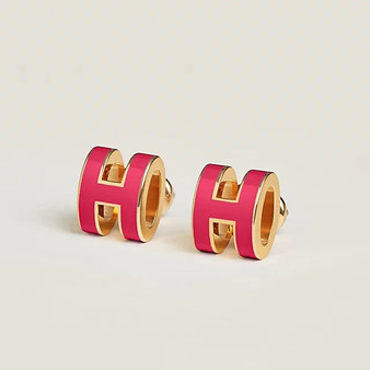 H Earrings Red