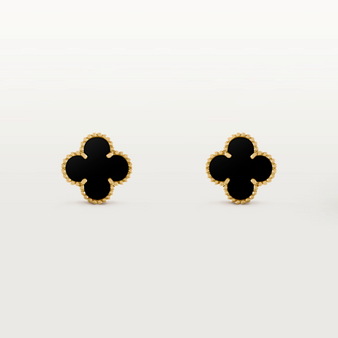 Clover Earrings Black