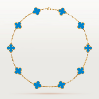 Clover Necklace Blue