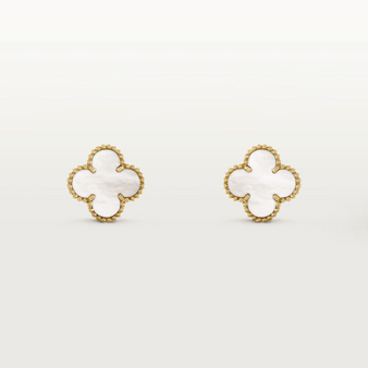 Clover Earrings White