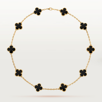 Clover Necklace Black