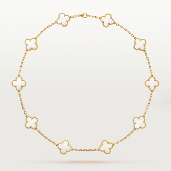 Clover Necklace White