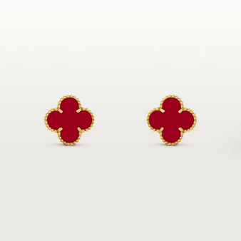 Clover Earrings Red