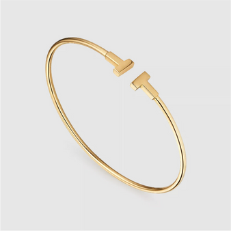 T Open Bracelet Gold