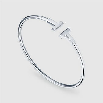 T Open Bracelet Silver