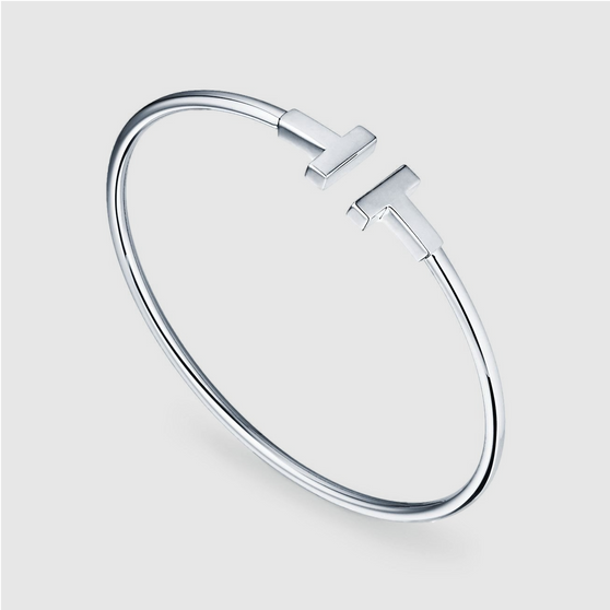 T Open Bracelet Silver