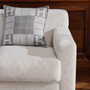 H Throw Pillow Light Grey