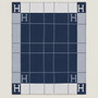 H Throw Blanket Navy