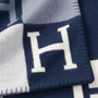H Throw Blanket Navy