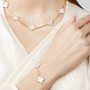 Clover Necklace White