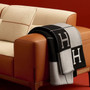 H Throw Blanket Black