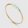 T Open Bracelet Blue