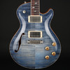 Patrick James Eggle Macon Master Grade Carve Top Semi-Hollow with Falling Leaves Inlay in Denim Blue Burst #30964