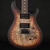 PRS SE Custom 24-08 Poplar Burl Limited Edition in Charcoal Cherry Midnight Burst with Gig Bag #G101196
