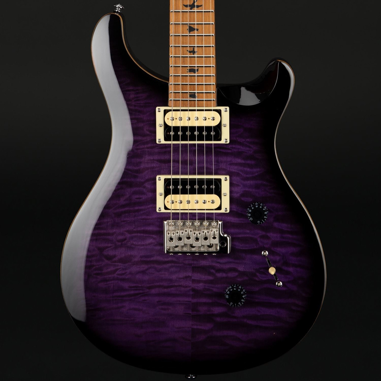 Prs Se Custom 24 Quilt With Torrified Maple Neck In Purple Burst T Wildwire Guitars