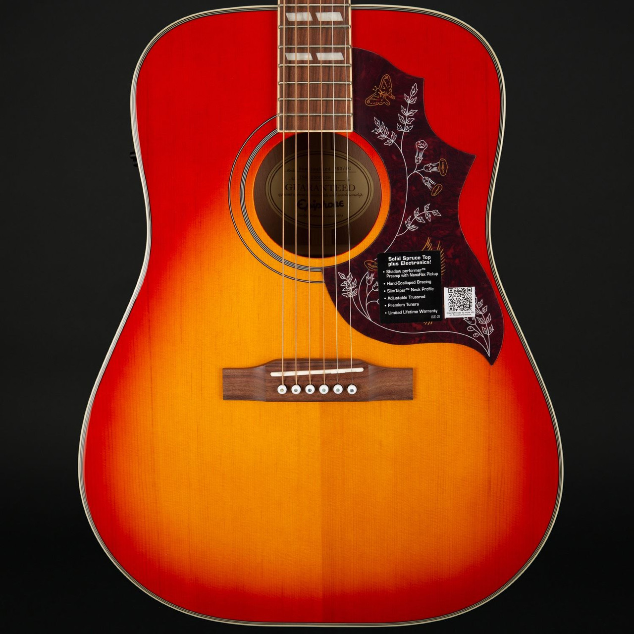 epiphone hummingbird pro faded cherry burst