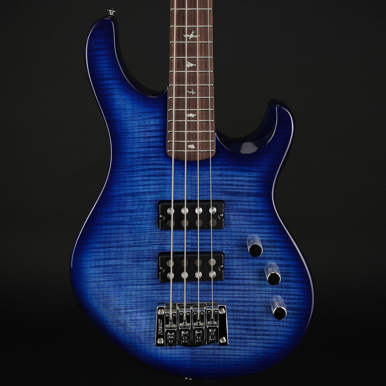 PRS SE Kingfisher Bass Guitar in Faded Blueburst Wrap with Gig Bag