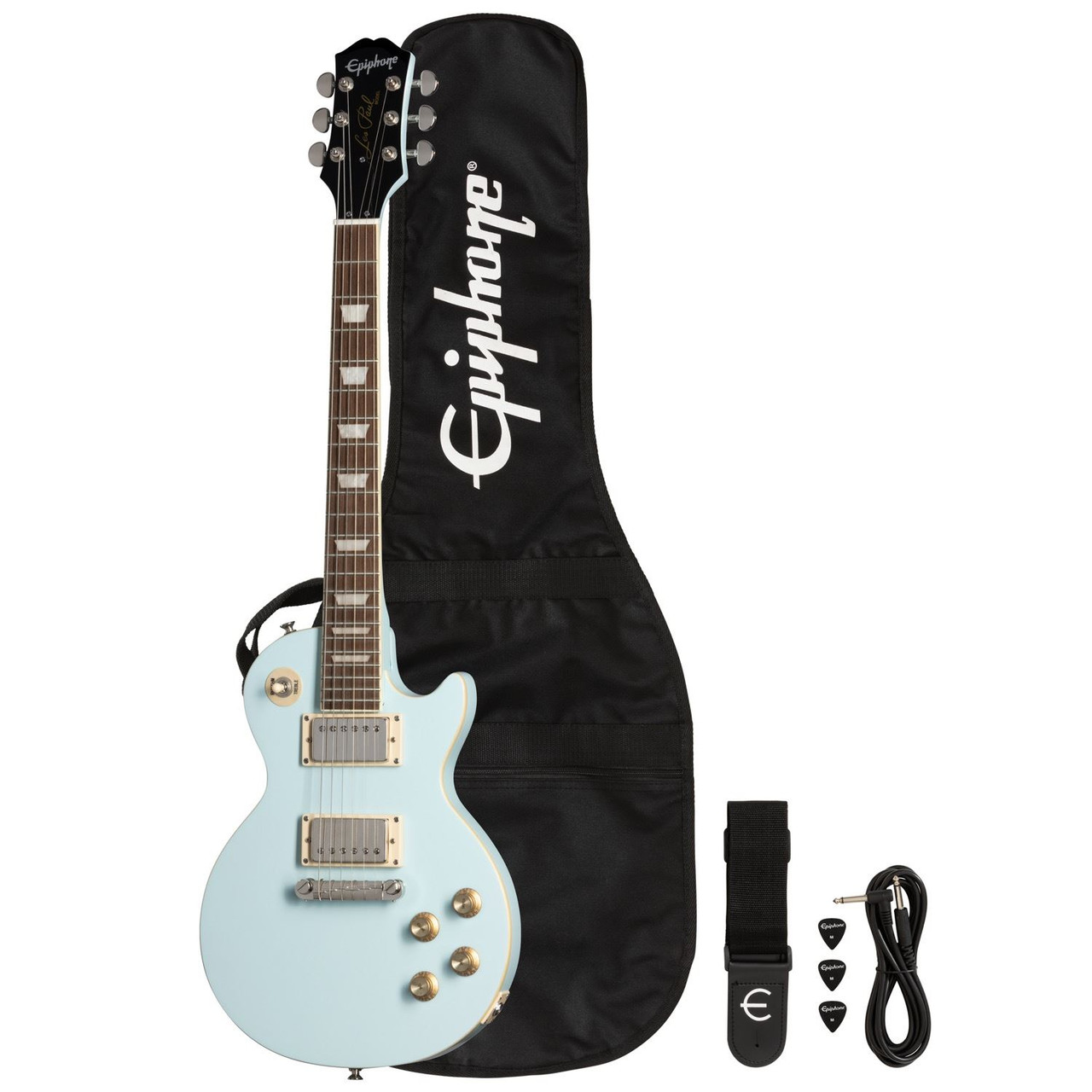 Epiphone Power Players Les Paul in Ice blue with Gig bag Cable