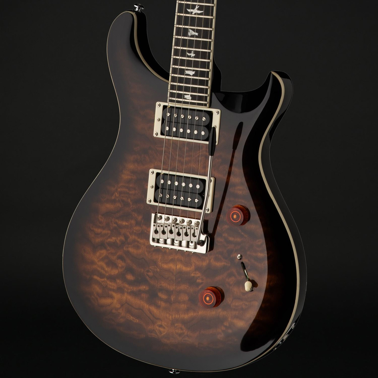 PRS SE Custom 24 Quilt in Black Gold Burst with Gig Bag