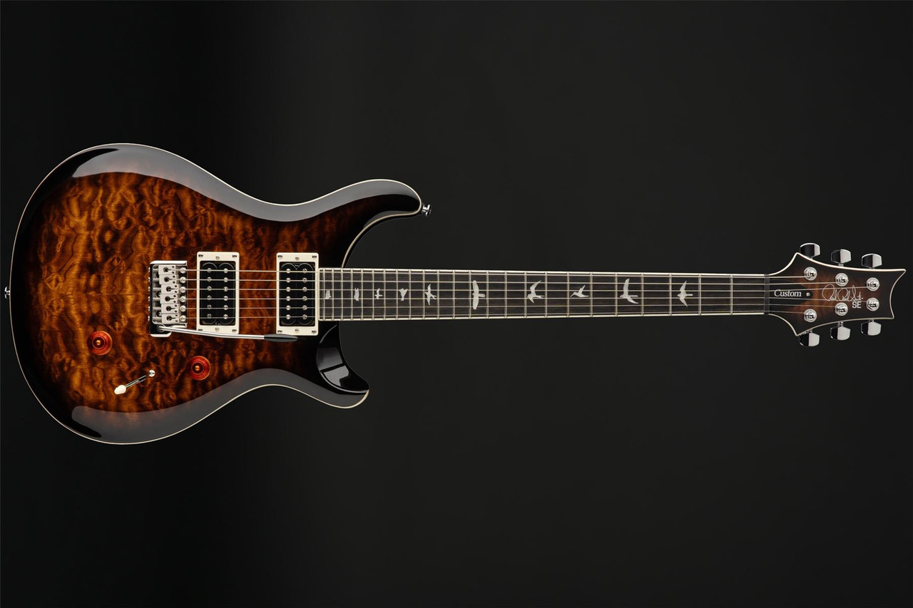 ギター PRS SE CUSTOM24 Quilt Gray Black PRS SE Custom 24 Quilted Carved Top With Ebony Fingerboard