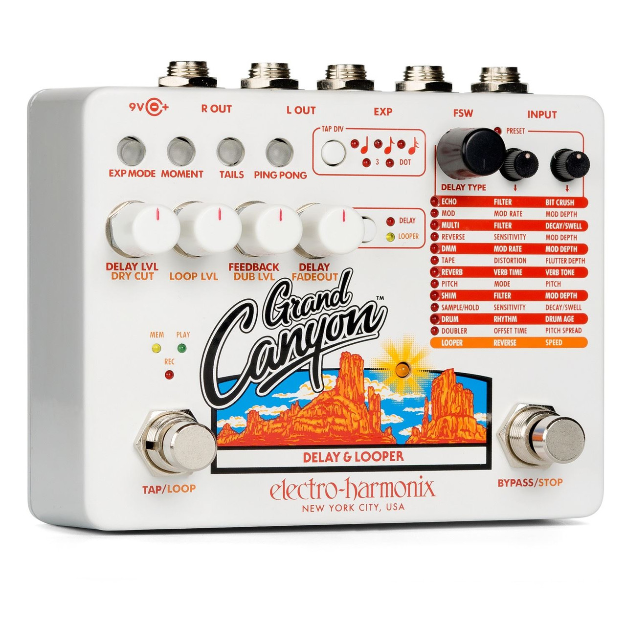 Electro Harmonix Grand Canyon Delay & Looper Pedal - Wildwire Guitars