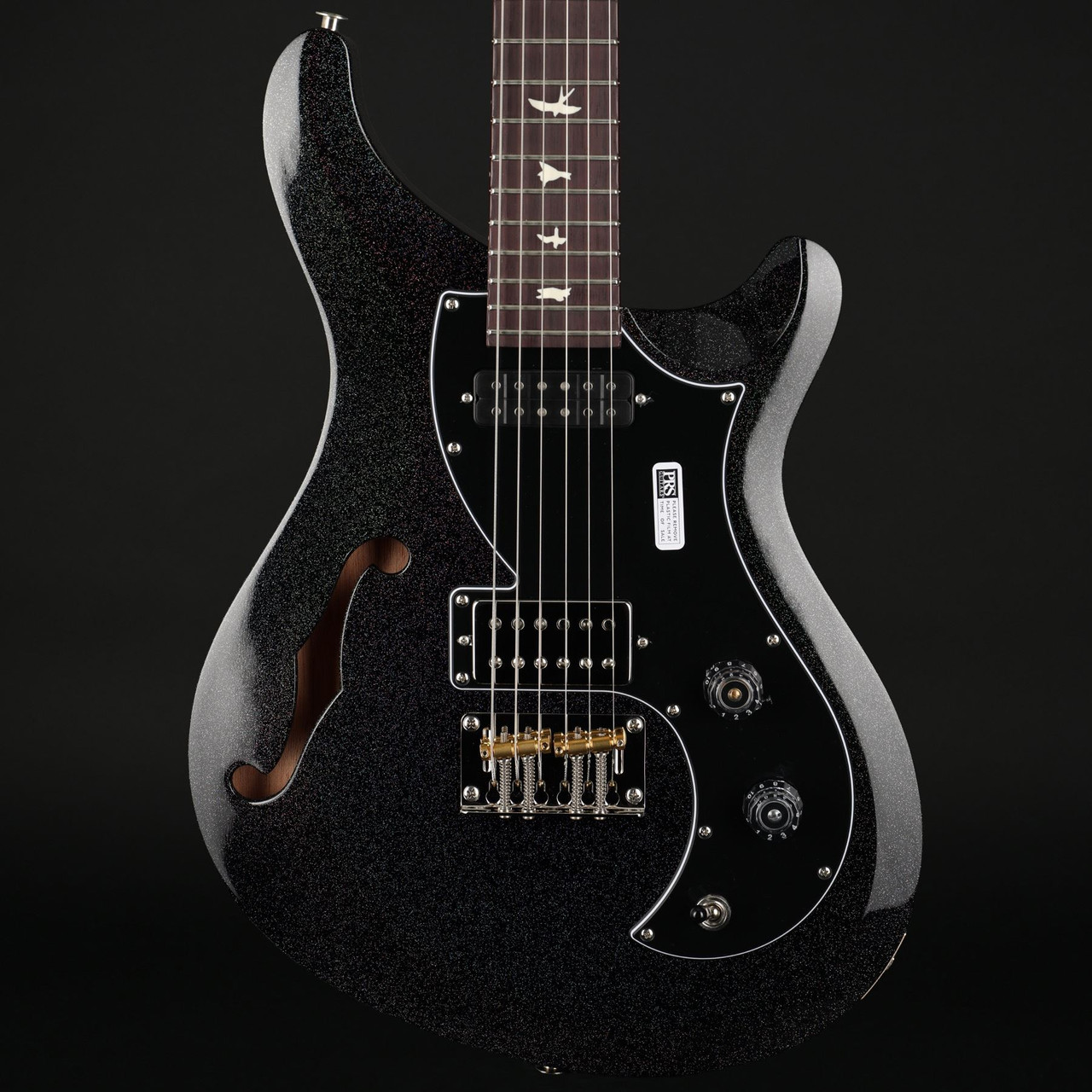 PRS S2 Vela Semi-Hollow, Cuban Mahogany Neck in Black Rainbow