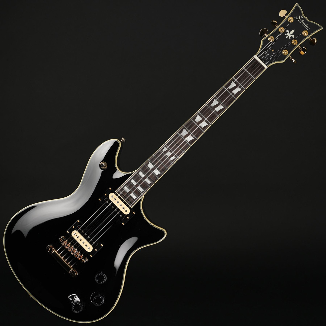 Schecter Retro Tempest Custom in Gloss Black - Wildwire Guitars
