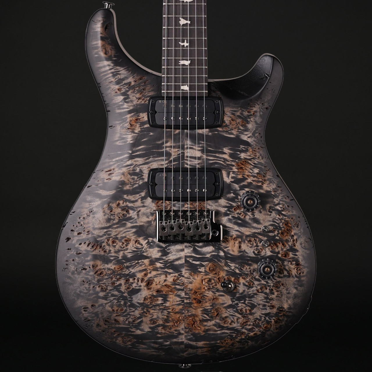 PRS S2 Custom 24-08, Poplar Burl Top Limited Edition in Charcoal