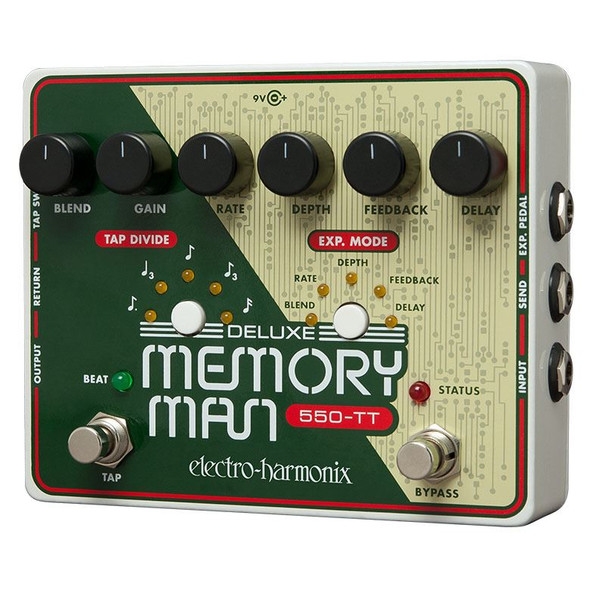 Electro Harmonix Deluxe Memory Man W/Tap Tempo 550ms Analog Delay Pedal