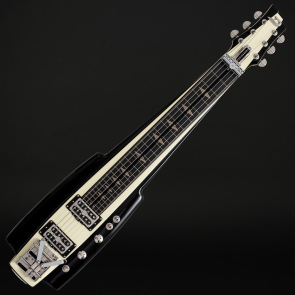 Duesenberg Fairytale SplitKing Lapsteel Guitar in Ivory and Black with Case