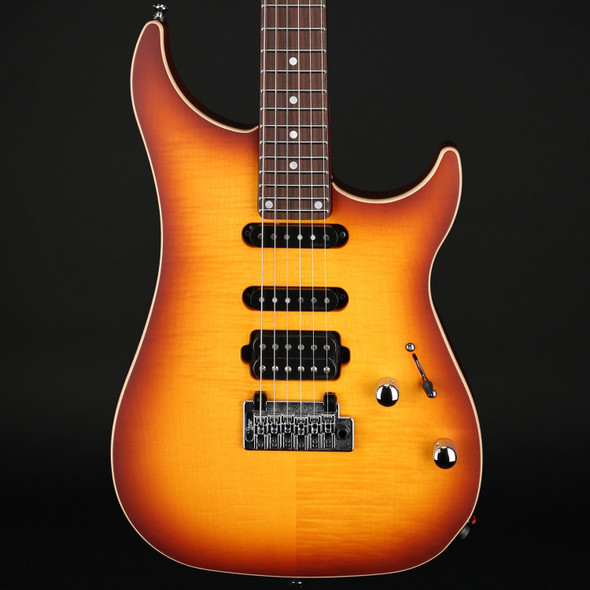 Vigier Excalibur Ultra Blues Mahogany HSS 1 of 8, Rosewood in Amber Matte with Gig Bag #220222