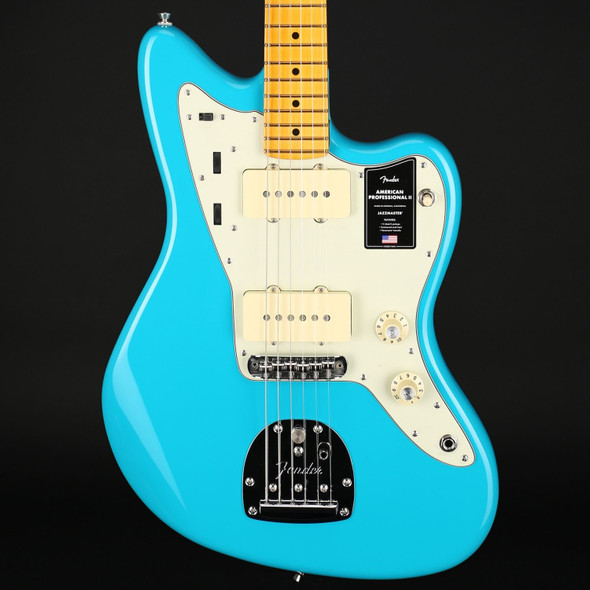 Fender American Professional II Jazzmaster, Maple Fingerboard in Miami Blue #US22102540