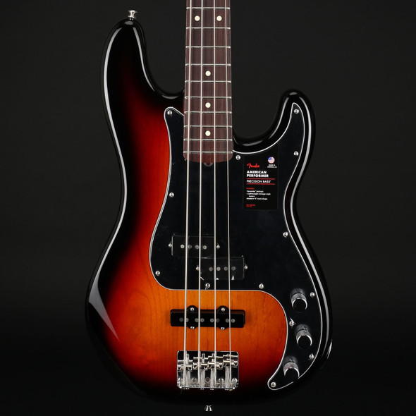 Fender American Performer Precision Bass, Rosewood Fingerboard in 3-Color Sunburst #US23005636