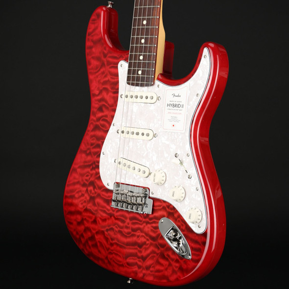 Fender 2024 Collection Made in Japan Hybrid II Stratocaster, Rosewood Fingerboard in Quilt Red Beryl #JD23028520