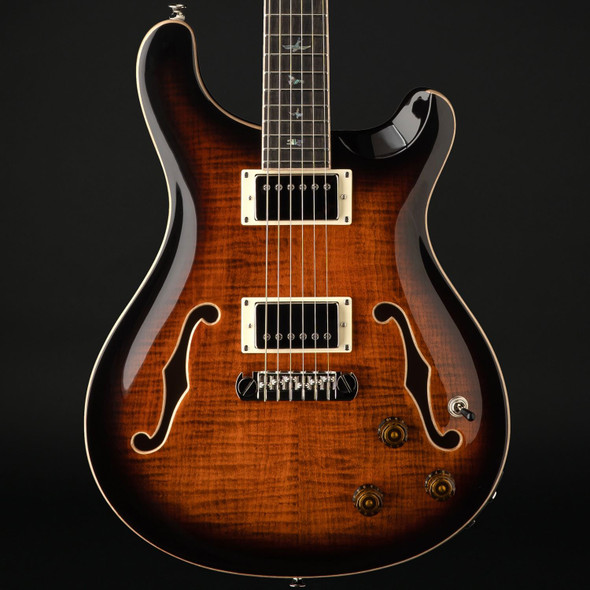 PRS SE Hollowbody II Piezo in Orange Tiger Smokeburst