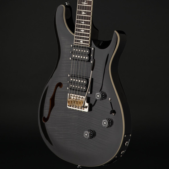 PRS SE Custom 24 Semi-Hollow Piezo in Charcoal Burst