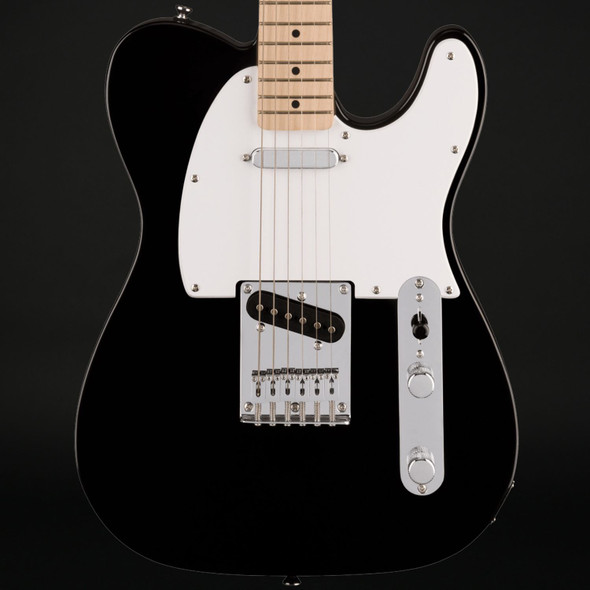 Squier Sonic Telecaster, Maple Fingerboard, White Pickguard in Black