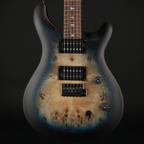 PRS SE Custom 24-08 Poplar Burl Limited Edition in Lake Blue Midnight Burst with Gig Bag #G119309