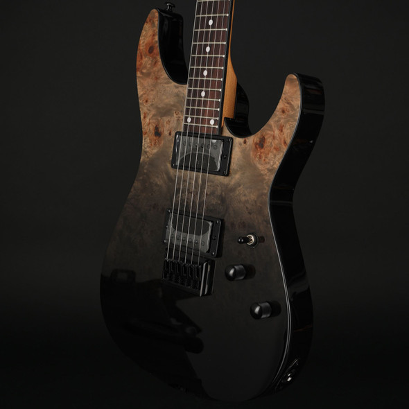 Schecter C-1 Standard in Black Fade Burst Burl