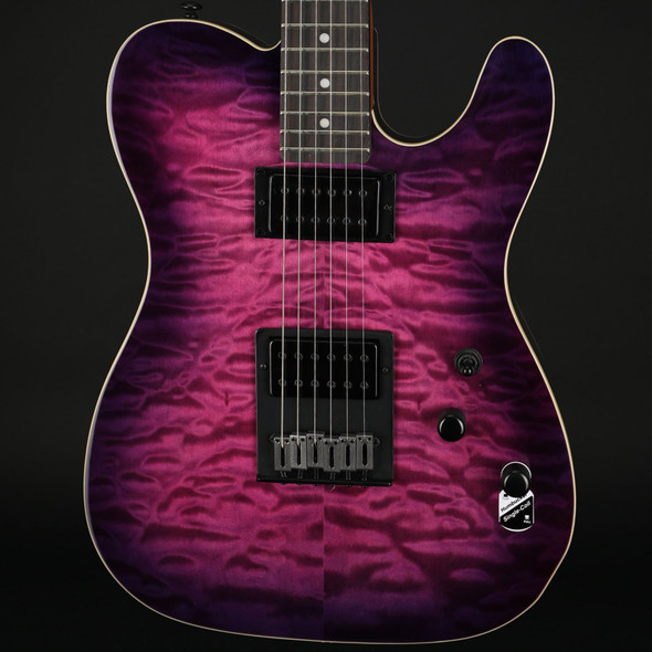 Schecter Retro PT Pro, Ebony in Trans Purple Burst #IW20121700