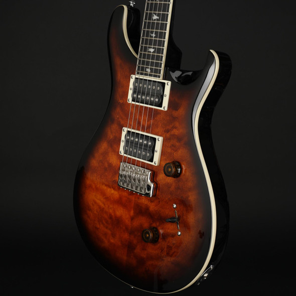 PRS SE Custom 24 Quilt in Black Gold Burst with Gig Bag #H010709