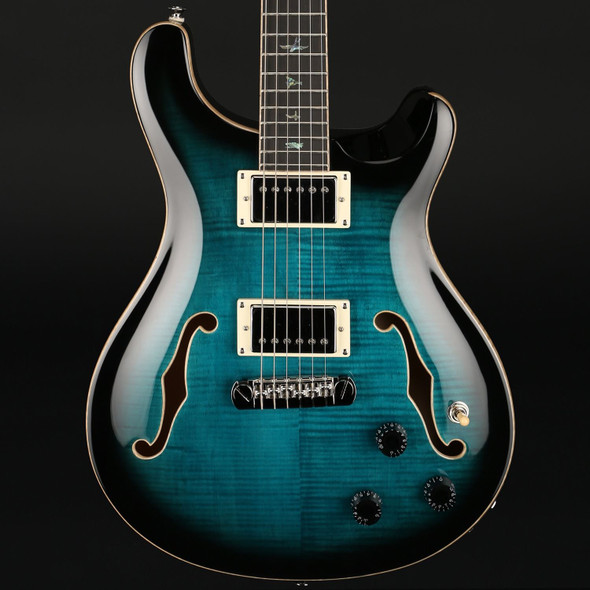 PRS SE Hollowbody II Piezo in Peacock Blue Smokeburst with Case