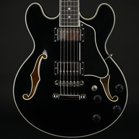 Eastman T484-BK 14" Thinline, Seymour Duncan Pickups in Black #P2401908