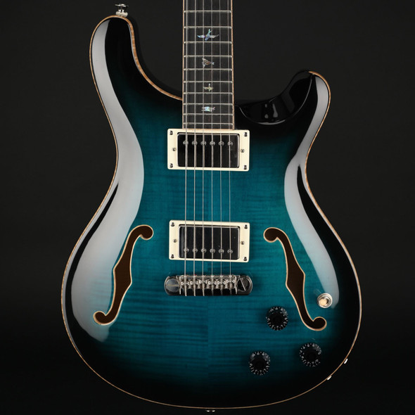 PRS SE Hollowbody II Piezo in Peacock Blue Smokeburst with Case #F21411 - Pre-Owned