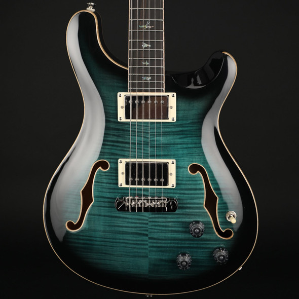 PRS SE Hollowbody II Piezo in Peacock Blue Smokeburst with Case #I01473